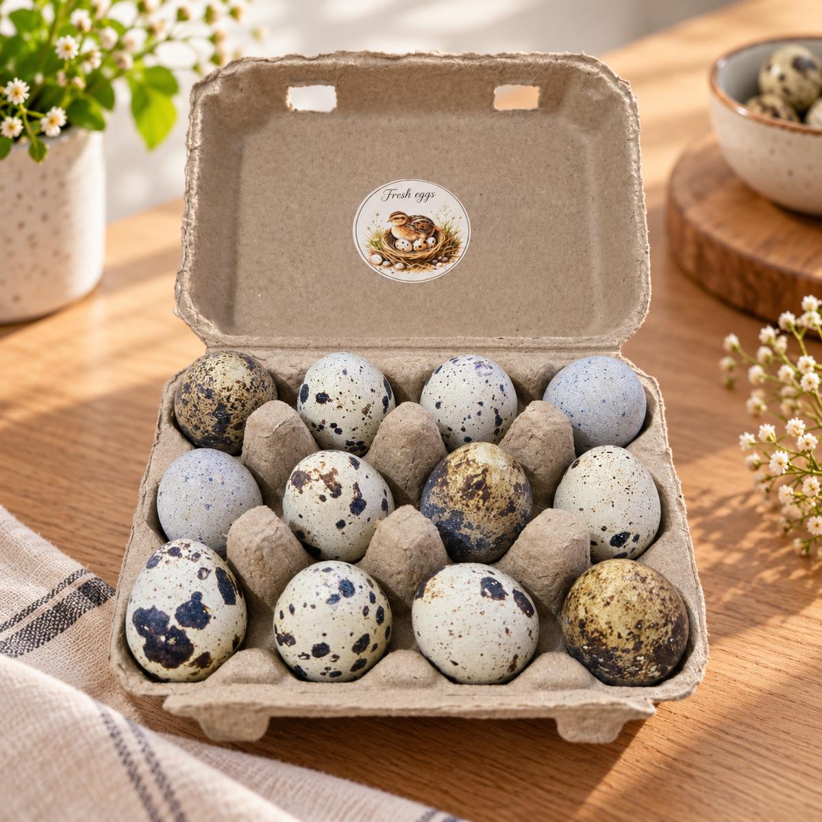 Japanese Quail Fertile Hatching Eggs – 12 Pack